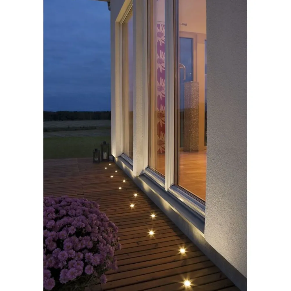 Konstsmide LED-terassivalaisinsarja Mini LED 7464-000 6x0.36W teräs 6-osainen