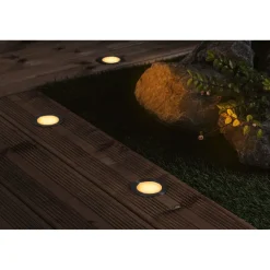 New Paulmann LED-terassivalaisinsarja Plug & Shine Floor, IP67, 2200K, 3x2W, hopea