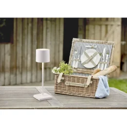 Clearance Trio LED-ulkopöytävalaisin Fernandez, ladattava