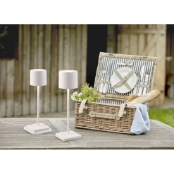 Clearance Trio LED-ulkopöytävalaisin Fernandez, ladattava