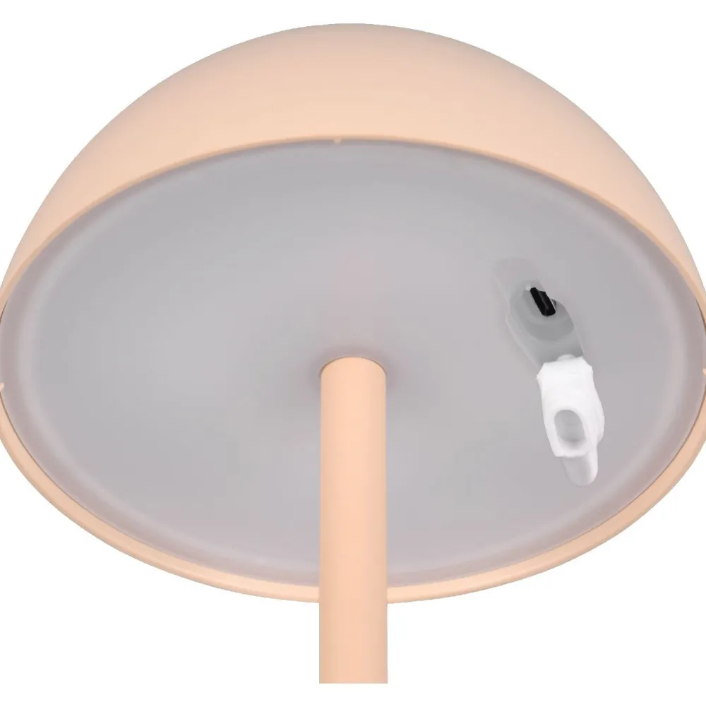 Clearance Trio LED-ulkopöytävalaisin Ricardo, mattavalkoinen, ladattava