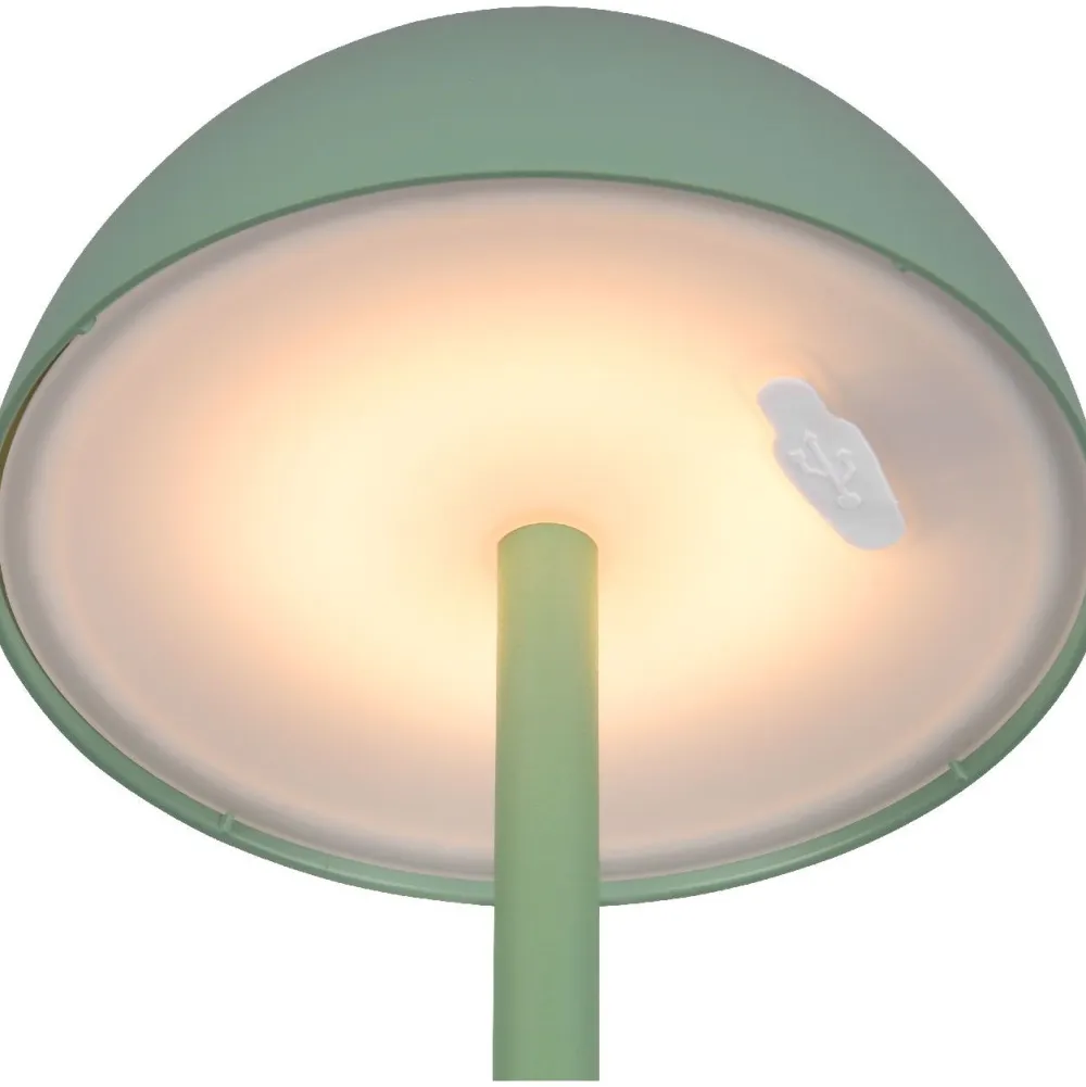 Clearance Trio LED-ulkopöytävalaisin Ricardo, mattavalkoinen, ladattava