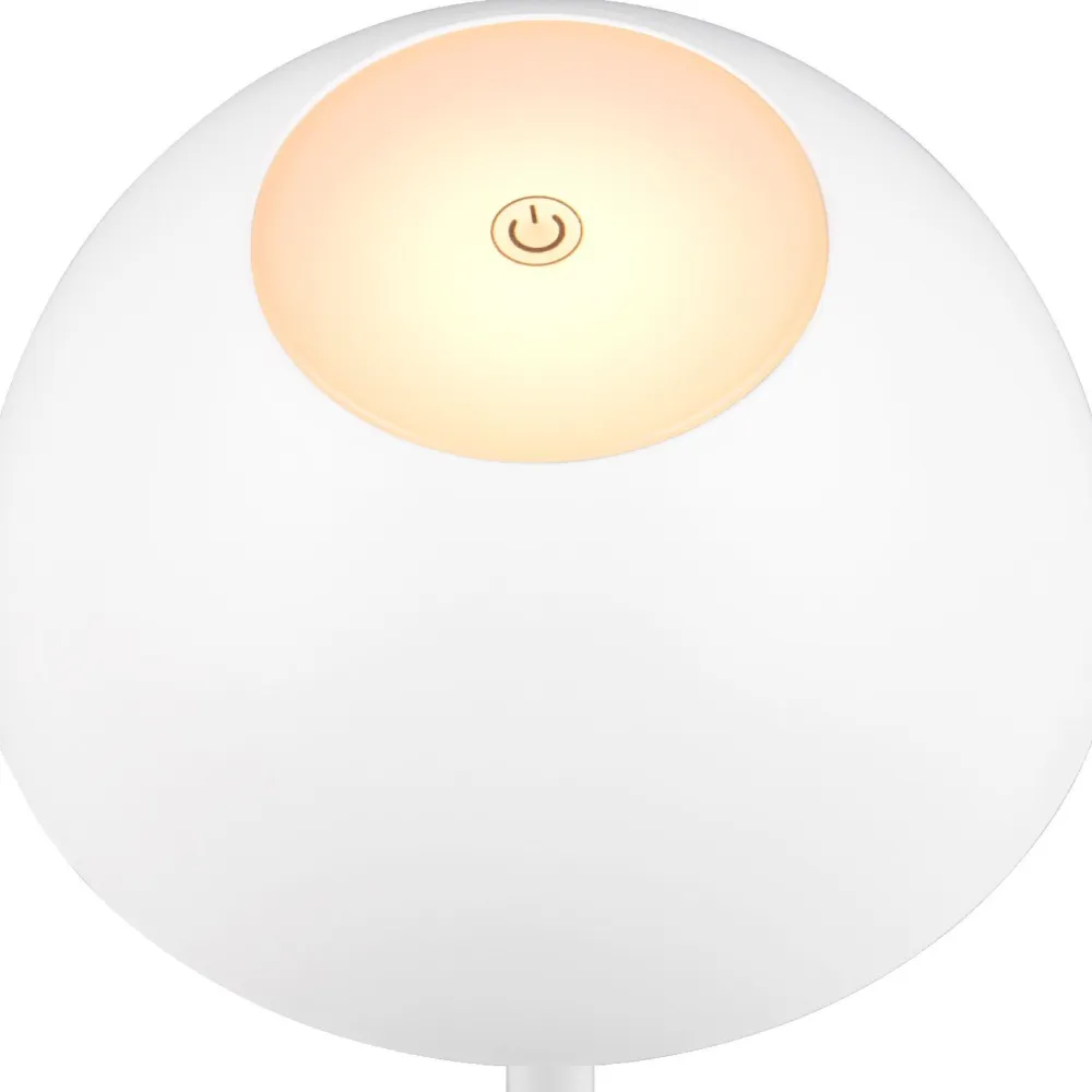 Clearance Trio LED-ulkopöytävalaisin Ricardo, mattavalkoinen, ladattava