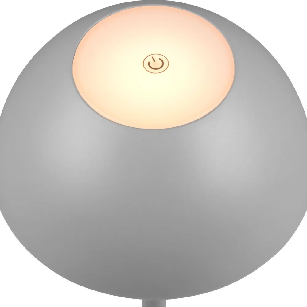 Clearance Trio LED-ulkopöytävalaisin Ricardo, mattavalkoinen, ladattava