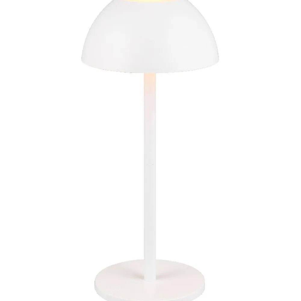 Clearance Trio LED-ulkopöytävalaisin Ricardo, mattavalkoinen, ladattava