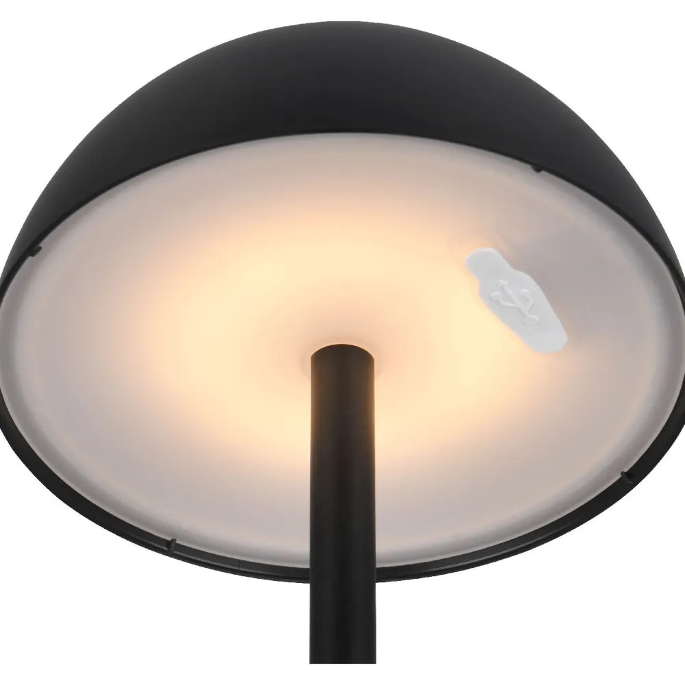 Clearance Trio LED-ulkopöytävalaisin Ricardo, mattavalkoinen, ladattava