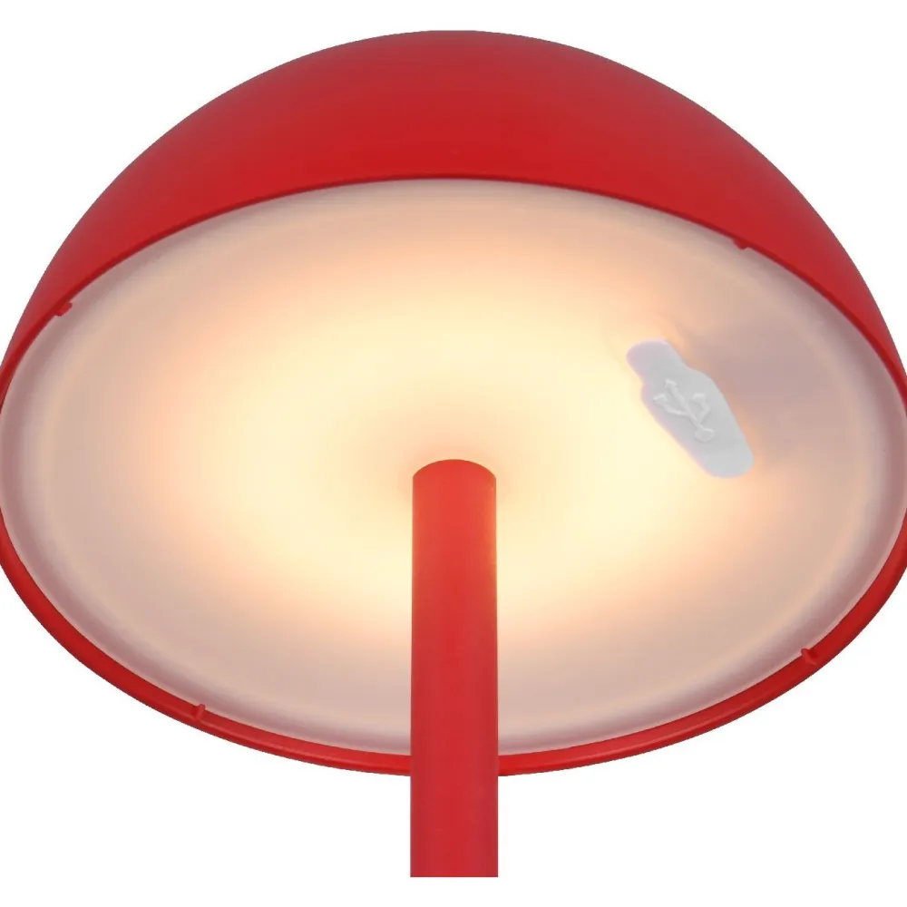 Clearance Trio LED-ulkopöytävalaisin Ricardo, mattavalkoinen, ladattava