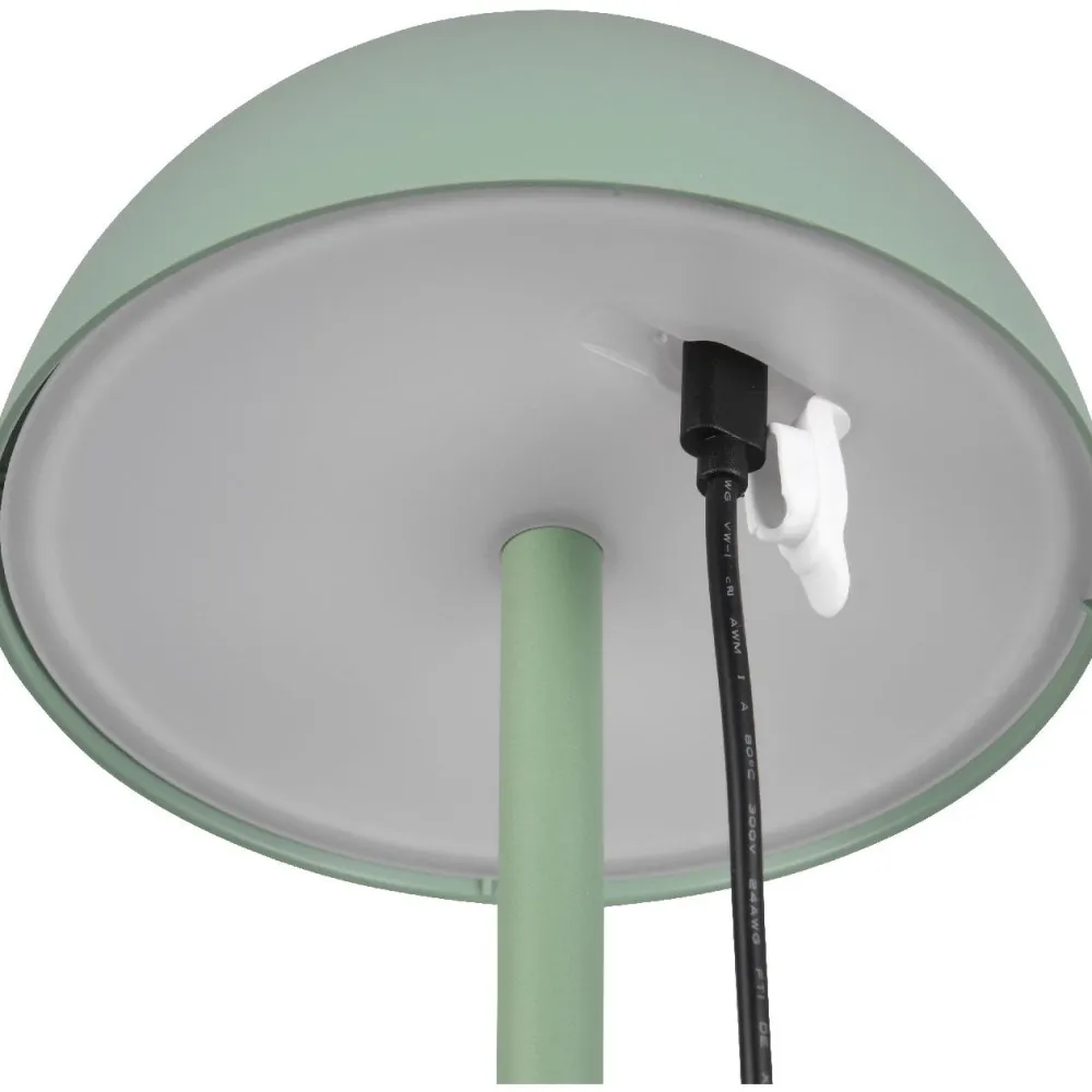 Clearance Trio LED-ulkopöytävalaisin Ricardo, mattavalkoinen, ladattava