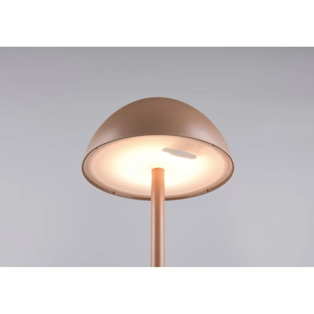 Clearance Trio LED-ulkopöytävalaisin Ricardo, mattavalkoinen, ladattava