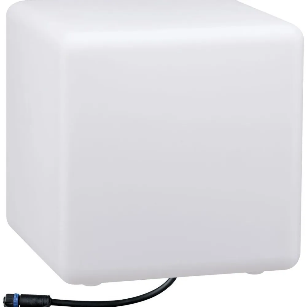 Outlet Paulmann LED-ulkovalaisin Plug & Shine Cube, IP67, 3000K, valkoinen