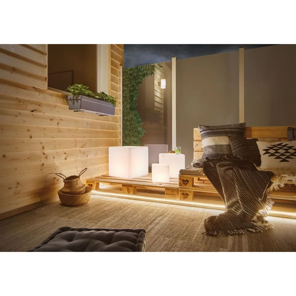Outlet Paulmann LED-ulkovalaisin Plug & Shine Cube, IP67, 3000K, valkoinen