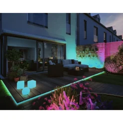 Clearance Paulmann LED-ulkovalaisin Plug & Shine Globe, Smart Home Zigbee 3.0, IP65, RGBW+, valkoinen