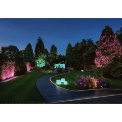 Clearance Paulmann LED-ulkovalaisin Plug & Shine Globe, Smart Home Zigbee 3.0, IP65, RGBW+, valkoinen