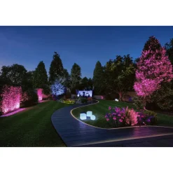 Clearance Paulmann LED-ulkovalaisin Plug & Shine Globe, Smart Home Zigbee 3.0, IP65, RGBW+, valkoinen