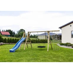 Clearance Palmako Leikkiteline Kalev sis. keinu + pesäkeinu + kiipeilyteline + kiipeilyverkko