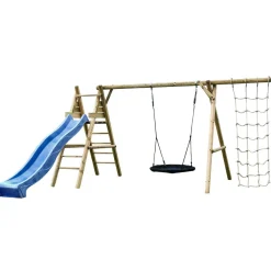 Clearance Palmako Leikkiteline Kalev sis. keinu + pesäkeinu + kiipeilyteline + kiipeilyverkko