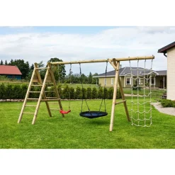 Clearance Palmako Leikkiteline Kalev sis. keinu + pesäkeinu + kiipeilyteline + kiipeilyverkko