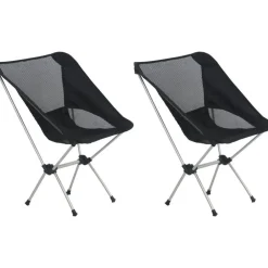 Clearance FinePRICE Leirituolit 2 kpl taitettava + kantolaukku 54x50x65 cm alumiini