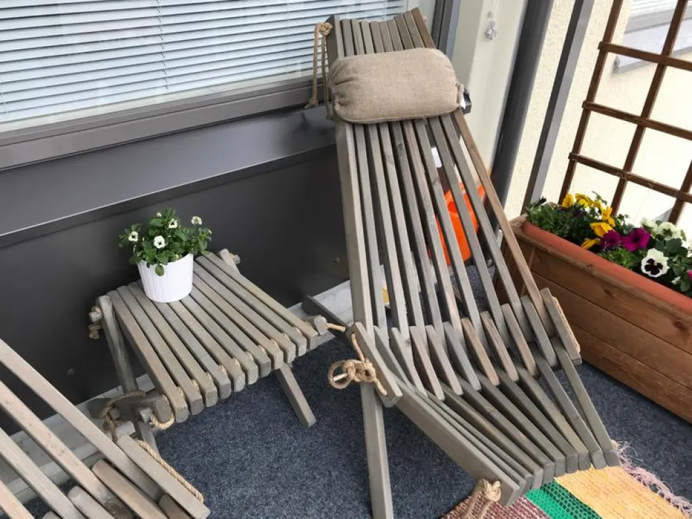Best EcoFurn Lepotuoli Ekotuoli mänty harmaa