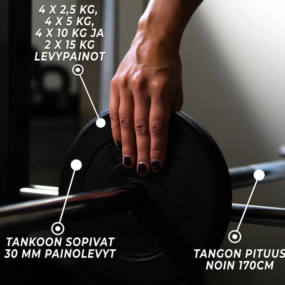 Discount Fit'n Shape Levytankosarja 110kg, musta