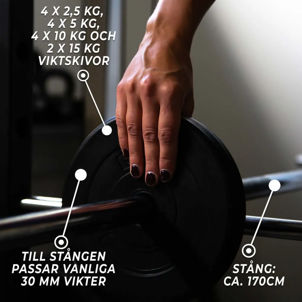 Discount Fit'n Shape Levytankosarja 110kg, musta