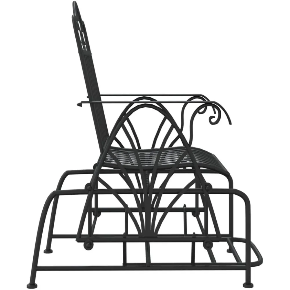 Sale FinePRICE Liukujalkapenkki 61 cm musta teräs