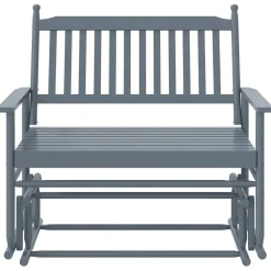 FinePRICE Liukupenkki musta 118x70x104,5 cm täysi haapa (08866)