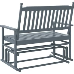 FinePRICE Liukupenkki musta 118x70x104,5 cm täysi haapa (08866)