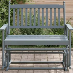 FinePRICE Liukupenkki musta 118x70x104,5 cm täysi haapa (08866)