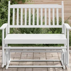 FinePRICE Liukupenkki musta 118x70x104,5 cm täysi haapa (08866)
