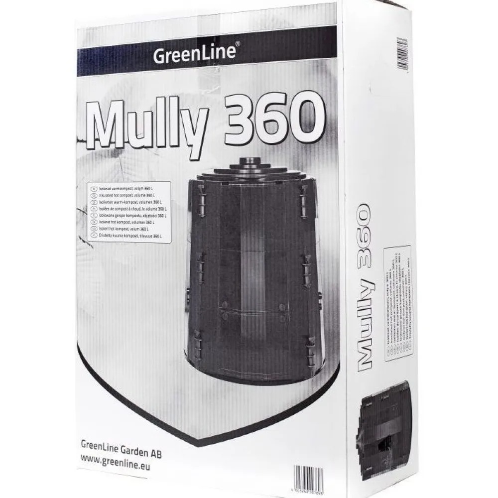 Discount Greenline Lämminkomposti Mully 360 L -15°C musta