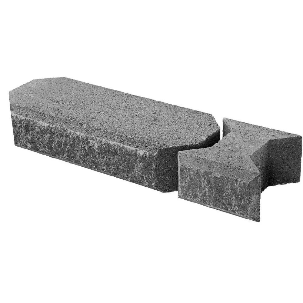Lakka Rakennustuotteet Lohkokansikivi Lakka 480x200x100 mm ja 80x200x100 mm musta