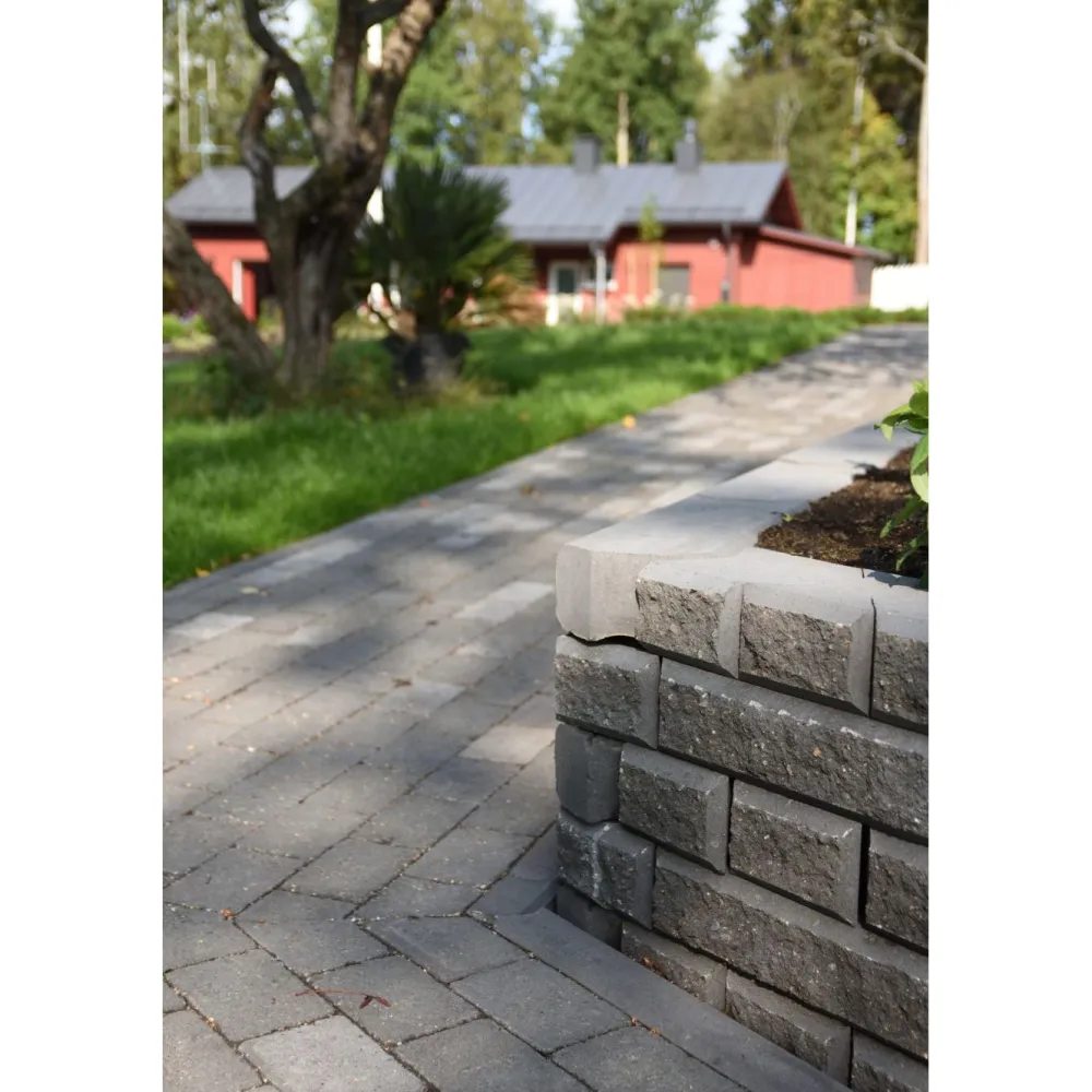 Best Lakka Rakennustuotteet Lohkomuurikivipari Lakka 480x200x100 mm ja 80x200x100 mm harmaa