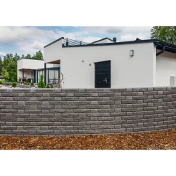 Discount Lakka Rakennustuotteet Lohkomuurikivipari Lakka 480x200x100 mm ja 80x200x100 mm musta