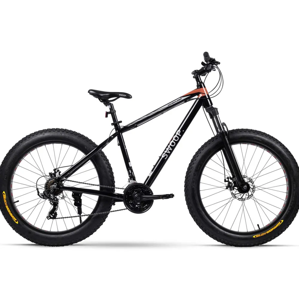 New Swoop Maastopyörä Fatbike Adventurer, 26x4", 21 vaihdetta, musta