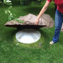 Online Taidekivi Maisemakivi D-80 Ø80cm harmaa lasikuitua