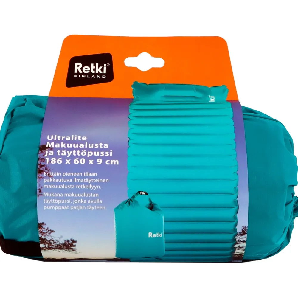 New Retki Makuualusta Ultralite, täyttöpussilla, turkoosi