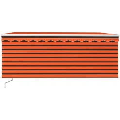 Sale FinePRICE Manuaalisesti kelattava markiisi 2 verhoilla 3x2,5m sininen/valkoinen