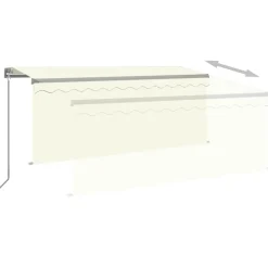 Discount FinePRICE Manuaalisesti kelattava markiisi verhoilla 3x2,5 m kerma