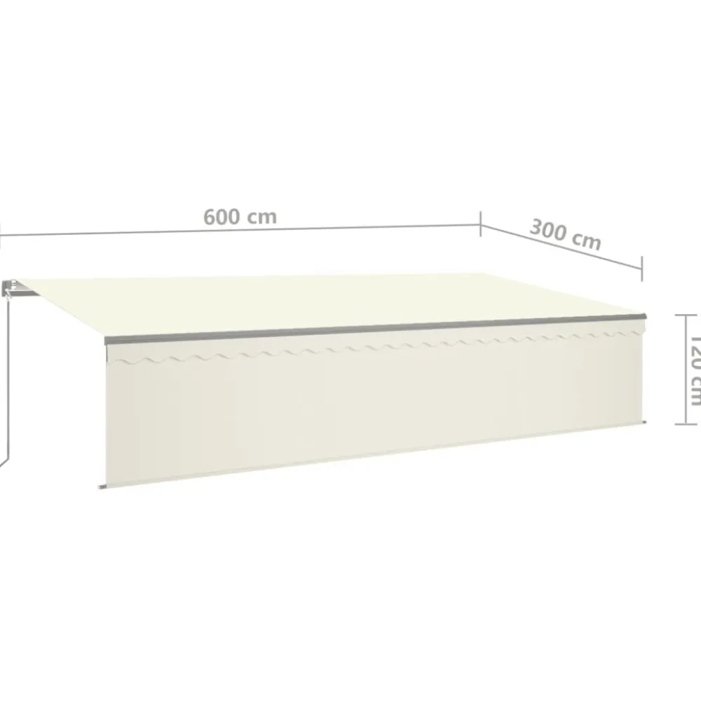 Discount FinePRICE Manuaalisesti kelattava markiisi verhoilla 3x2,5 m kerma
