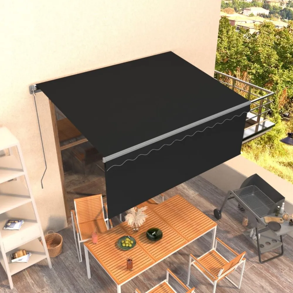 Discount FinePRICE Manuaalisesti kelattava markiisi verhoilla 3x2,5 m kerma