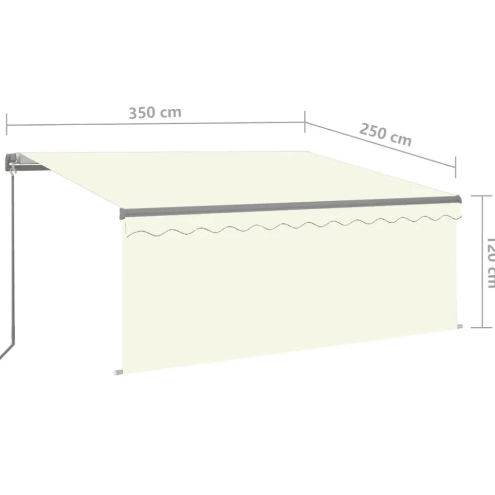 Discount FinePRICE Manuaalisesti kelattava markiisi verhoilla 3x2,5 m kerma