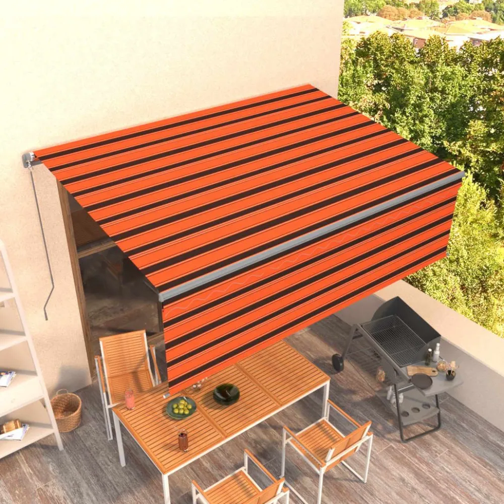 Discount FinePRICE Manuaalisesti kelattava markiisi verhoilla 3x2,5 m kerma