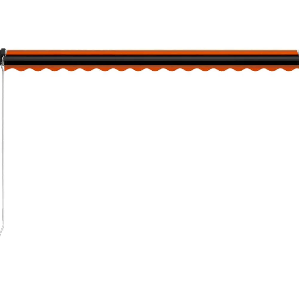 Outlet FinePRICE Manuaalisesti sisäänkelattava markiisi LEDillä 350x250 cm kermanvalkoinen