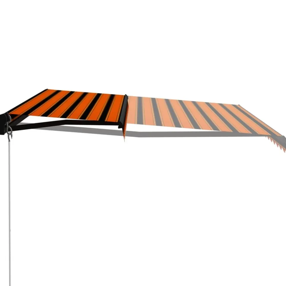 Outlet FinePRICE Manuaalisesti sisäänkelattava markiisi LEDillä 350x250 cm kermanvalkoinen