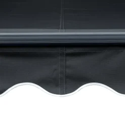 Outlet FinePRICE Manuaalisesti sisäänkelattava markiisi LEDillä 350x250 cm kermanvalkoinen