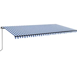 Outlet FinePRICE Manuaalisesti sisäänkelattava markiisi LEDillä 350x250 cm kermanvalkoinen