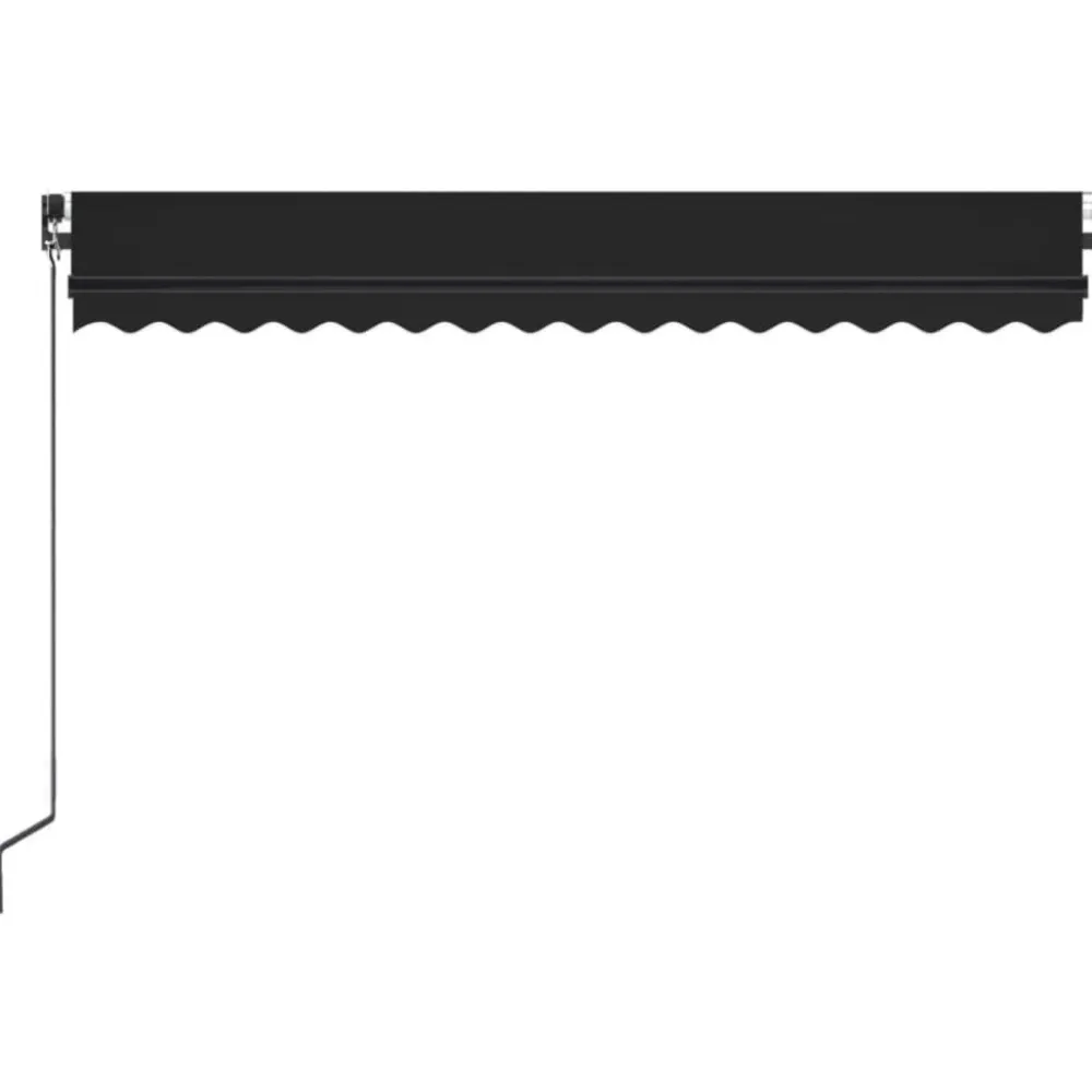 Outlet FinePRICE Manuaalisesti sisäänkelattava markiisi LEDillä 350x250 cm kermanvalkoinen