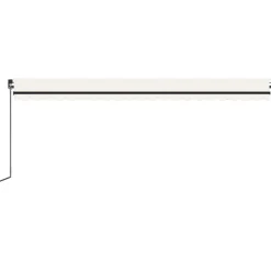 Outlet FinePRICE Manuaalisesti sisäänkelattava markiisi LEDillä 350x250 cm kermanvalkoinen