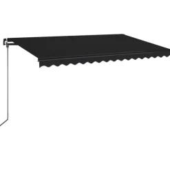 Outlet FinePRICE Manuaalisesti sisäänkelattava markiisi LEDillä 350x250 cm kermanvalkoinen